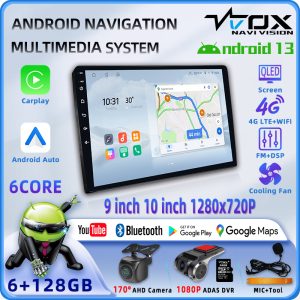 DW-T333 6Core QLED 9inch/10inch Carplay Android Auto GPS Navi Bluetooth FM DSP Radio HDMI WIFI Touchscreen