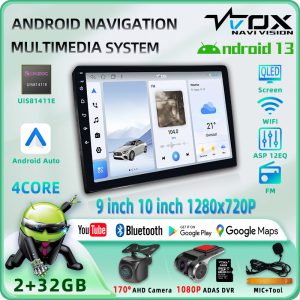 VT-TS7 4Core QLED 9inch/10inch Android Auto GPS Navi Bluetooth FM ASP Radio WIFI Touchscreen