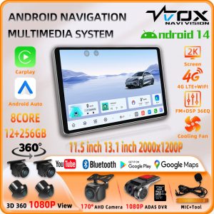 VT-7865 8Core 2K 11.5inch/13.1inch Carplay Android Auto GPS Navi Bluetooth FM DSP Radio 4G WIFI Touchscreen