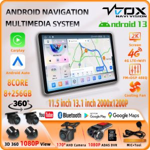 VT-TS10 8Core 2K 11.5inch/13.1inch Carplay Android Auto GPS Navi Bluetooth FM DSP Radio 4G WIFI Touchscreen