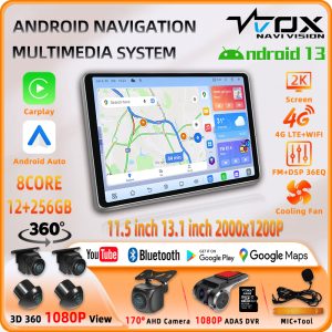 VT-TS20 8Core 2K 11.5inch/13.1inch Carplay Android Auto GPS Navi Bluetooth FM DSP Radio 4G WIFI Touchscreen