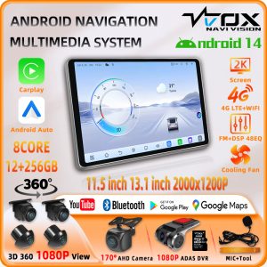 VT-TS105 8Core 2K 11.5inch/13.1inch Carplay Android Auto GPS Navi Bluetooth FM DSP Radio 4G WIFI Touchscreen