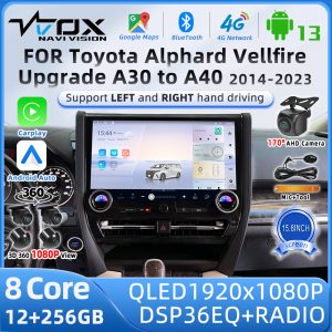 For Toyota Alphard Vellfire Upgrade A30 to A40 2014-2023 Car Radio 4G WIFI Carplay Multimidia Video Player Navigation